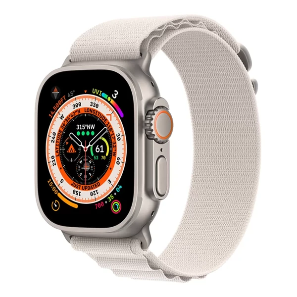 Смарт-годинник Apple Watch Ultra 49mm Titanium Case with Starlight Alpine Loop S (MQFQ3)