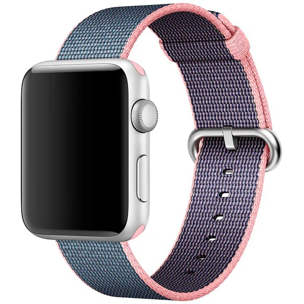 Ремешок Apple Ultra 49mm | 45mm | 44mm | 42mm Light Pink | Midnight Blue Woven Nylon (MNKG2) для Apple Watch в Луцке