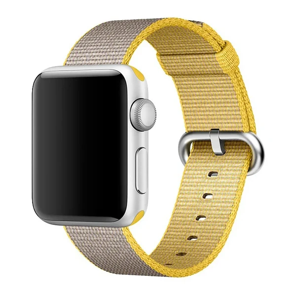 Ремешок Apple 41mm | 40mm | 38mm Yellow | Light Gray Woven Nylon (MNK72) для Apple Watch в Кривом Роге