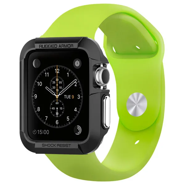 Чехол Spigen Rugged Armor Black для Apple Watch Series 1 | 2 | 3 42mm