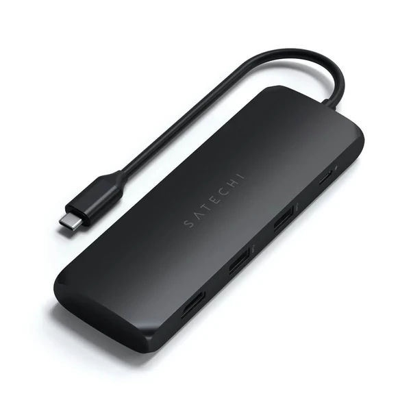 Хаб (адаптер) USB-C Satechi Hybrid Multiport із кишенею для SSD Black для MacBook | iPad у Броварах