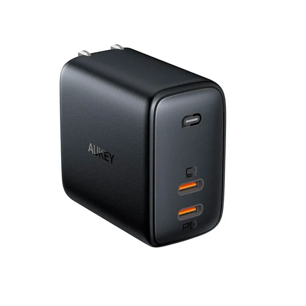 Зарядний пристрій Aukey Omnia PA-B4 Dual-Port Dynamic Detect 65W Black + EU адаптер