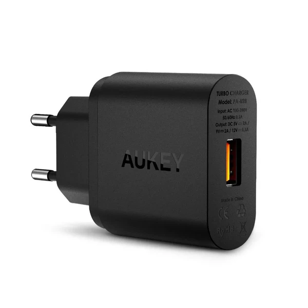 Швидке зарядний пристрій Aukey Turbo USB Quick Charge 3.0 EU