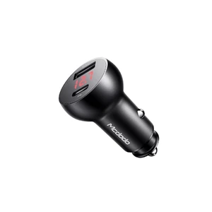 Автомобильная зарядка с дисплеем Mcdodo Mushrooms Series PD Car Charger 30W Black