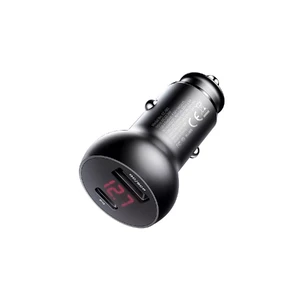 Автомобильная зарядка с дисплеем Mcdodo Mushrooms Series PD Car Charger 30W Black - Фото 2