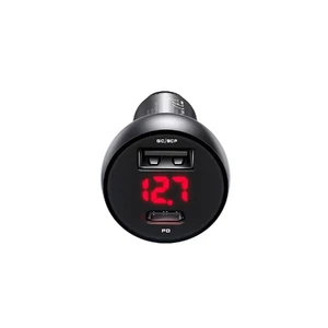 Автомобильная зарядка с дисплеем Mcdodo Mushrooms Series PD Car Charger 30W Black - Фото 3
