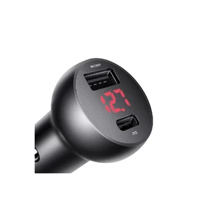Автомобильная зарядка с дисплеем Mcdodo Mushrooms Series PD Car Charger 30W Black - Фото 4