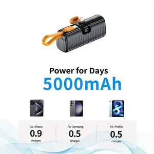 Портативний зарядний пристрій (повербанк) iLoungeMax BYGP Mini Portable Charger Lightning Black 5000mAh - Фото 2