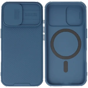 Синий чехол с защитой камеры Nillkin CamShield Pro MagSafe для iPhone 16 - Фото 2