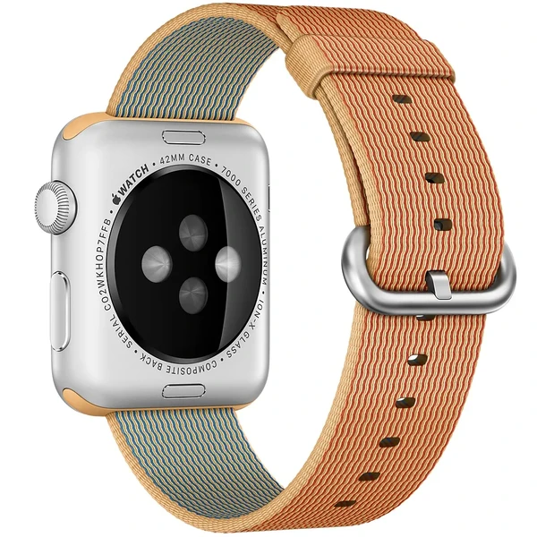 Нейлоновый ремешок iLoungeMax Woven Nylon Gold | Red для Apple Watch 41mm | 40mm | 38mm