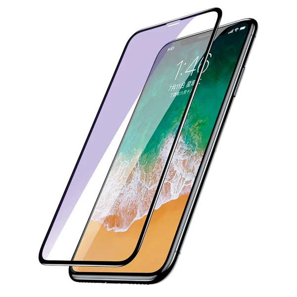 Повноекранне захисне скло Baseus 0.2mm Arc-Surface Anti-Blue Light Black для iPhone 11 Pro Max | XS Max