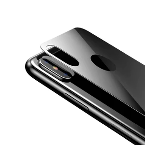 Защитное стекло на заднюю панель Baseus 0.3mm 3D Full Tempered Glass Black для iPhone XS Max - Фото 4