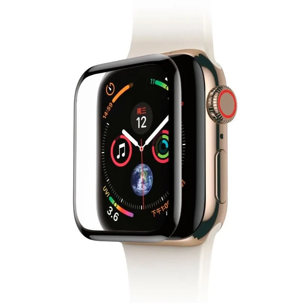 Захисне скло Baseus 0.3mm Full Screen Curved Tempered Glass Black для Apple Watch 44mm SE 2 | SE | 6 | 5 | 4