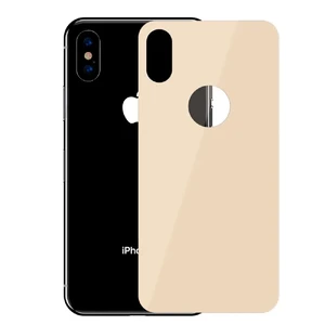 Защитное стекло на заднюю панель Baseus 0.3mm Full Tempered Glass Gold для iPhone X | XS SGAPIPH58-BM0V - Фото 1