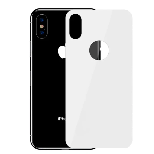 Защитное стекло на заднюю панель Baseus 0.3mm Full Tempered Glass White для iPhone X | XS в Запорожье