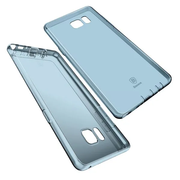 Ультратонкий TPU чохол Baseus Air Case Transparent Blue для Samsung Galaxy Note 7 у Дніпрі