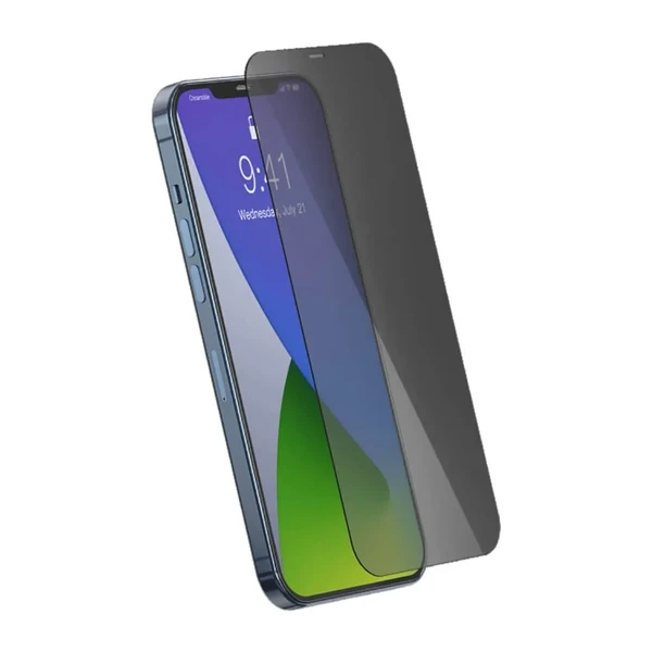 Захисне скло антишпигун Baseus Anti-Peeping Tempered Glass 0.3mm Black для iPhone 12 mini (2 шт.) в Мукачеві