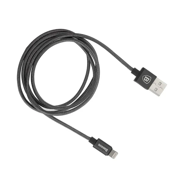 Нейлоновий кабель Baseus Simple Version Antila Series MFI Lightning to USB Black 1m в Мукачеві