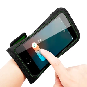 Спортивный чехол на руку Baseus Flexible Wristband Green для iPhone | смартфонов до 5" (Уценка) - Фото 2