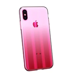 Чохол Baseus Aurora Series Transparent Pink для iPhone X | XS - Фото 2