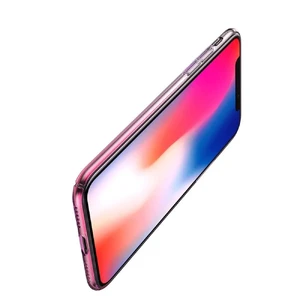 Чохол Baseus Aurora Series Transparent Pink для iPhone X | XS - Фото 5