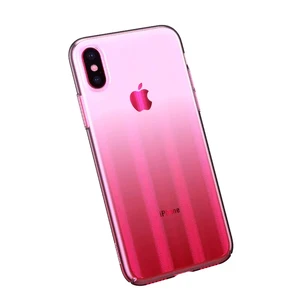 Чохол Baseus Aurora Series Transparent Pink для iPhone X | XS WIAPIPHX-JG04 - Фото 1