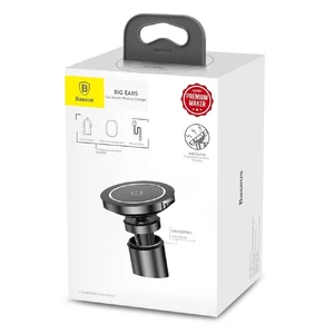 Магнитный автодержатель с беспроводной зарядкой Baseus Big Ears 10W - Фото 8