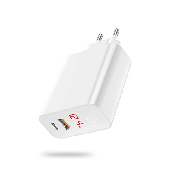 Швидке зарядний пристрій Baseus USB Type-C PD + USB 45W