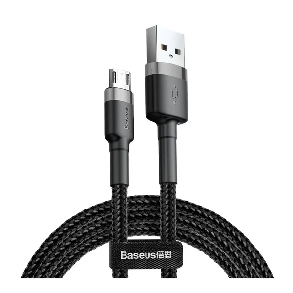 Нейлоновый кабель Baseus Cafule Cable USB to Micro-USB 1m Grey | Black в Черкассах