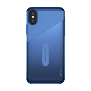 Чехол-накладка Baseus Card Pocket Blue для iPhone X | XS  - Фото 1
