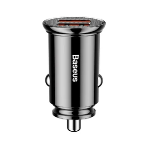 Автозарядка Baseus Circular Plastic Dual USB QC3.0 - Фото 2