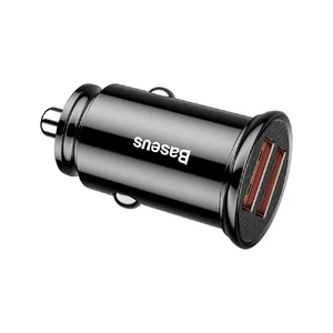Автозарядка Baseus Circular Plastic Dual USB QC3.0 - Фото 4