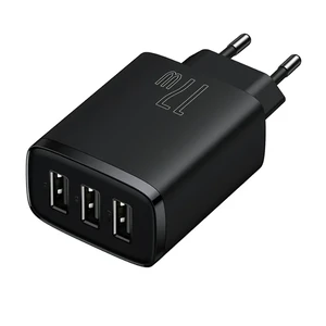 Мережевий зарядний пристрій Baseus Compact Charger 3xUSB-A 17W Black - Фото 2