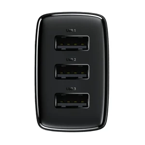 Мережевий зарядний пристрій Baseus Compact Charger 3xUSB-A 17W Black - Фото 3