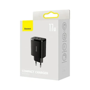 Мережевий зарядний пристрій Baseus Compact Charger 3xUSB-A 17W Black - Фото 6