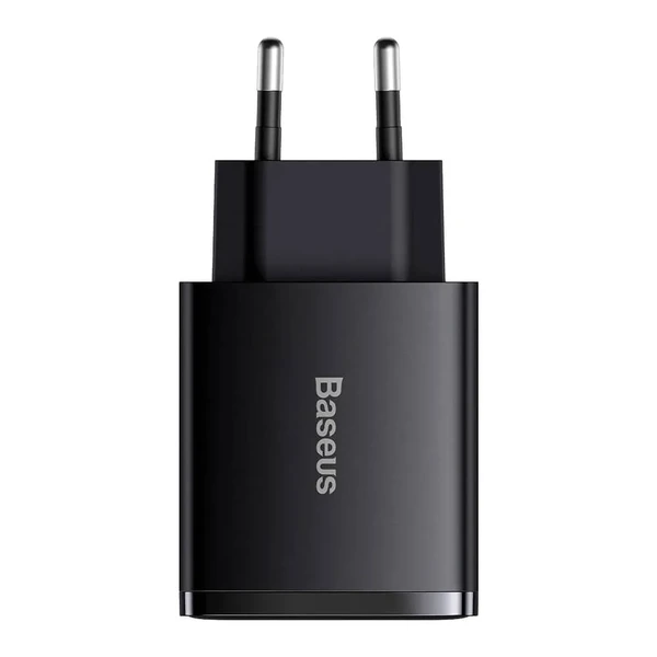 Швидкий мережевий зарядний пристрій Baseus Compact Quick Charger 2xUSB-A + USB-C 30W