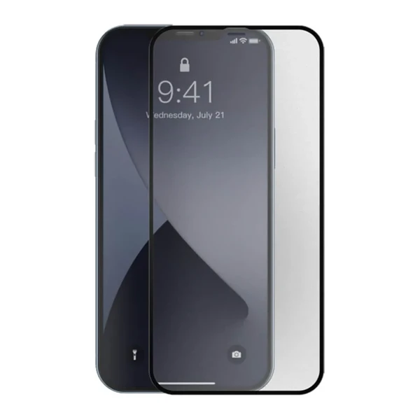 Ультратонке захисне скло Baseus Curved Frosted Tempered Glass 0.25mm Black для iPhone 12 | 12 Pro (2 шт.)