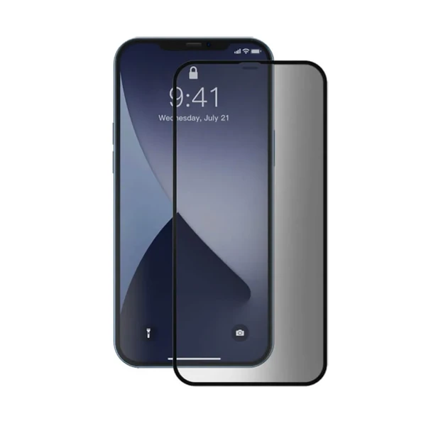 Захисне скло антишпигун Baseus Curved Screen Tempered Glass 0.23mm Black для iPhone 12 | 12 Pro (2 шт.)