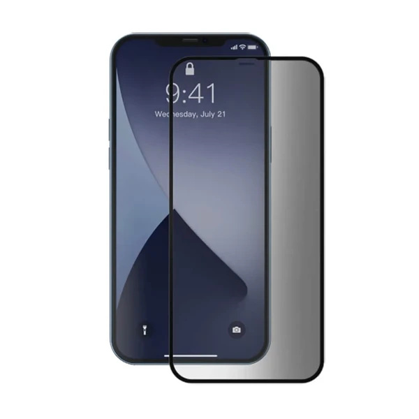 Захисне скло антишпигун Baseus Curved Screen Tempered Glass 0.23mm Black для iPhone 12 Pro Max (2 шт.)
