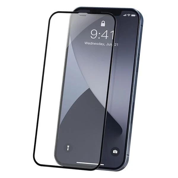 Ультратонке захисне скло Baseus Curved-screen Tempered Glass 0.23mm Black для iPhone 12 | 12 Pro (2 шт.)