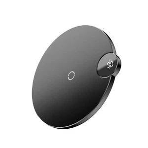 Беспроводная зарядка Baseus Digital LED Display с Lightning Black 10W - Фото 2