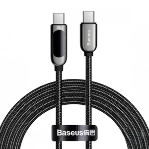 Нейлоновий кабель з дисплеєм Baseus Data Cable PD USB-C to USB-C 100W (1m)