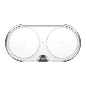 Беспроводная зарядка Baseus Dual Plastic Style White 10W WXSJK-02 - Фото 1