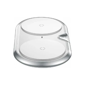 Беспроводная зарядка Baseus Dual Plastic Style White 10W - Фото 5