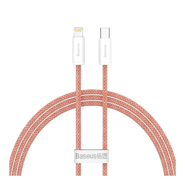 Нейлоновий кабель Baseus Type-C to Lightning для швидкої зарядки iPhone 20W (1m) Orange