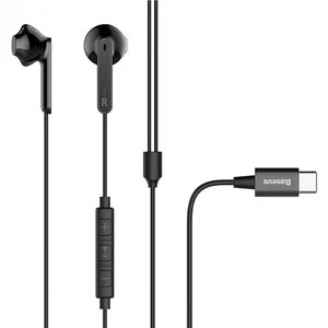Наушники Baseus Encok Wire Earphone C16 Black с USB-C коннектором - Фото 2