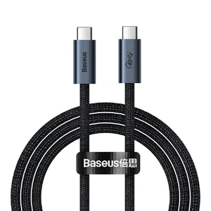 Зарядний кабель Baseus Flash Series Full Featured Type-C to Type-C 100W USB 4 Cable 1m CASS010014 - Фото 1