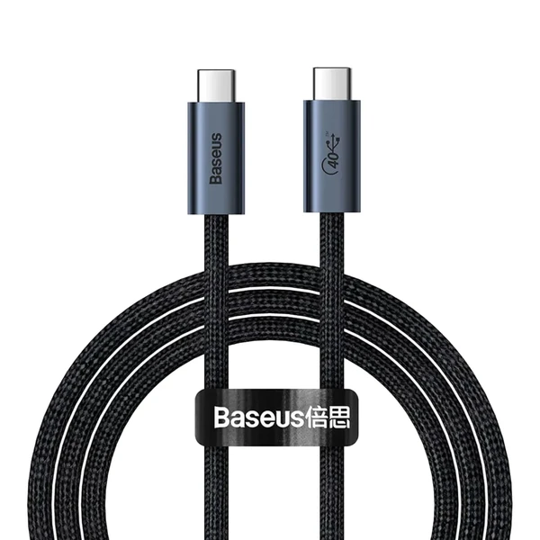 Зарядний кабель Baseus Flash Series Full Featured Type-C to Type-C 100W USB 4 Cable 1m