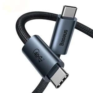 Зарядний кабель Baseus Flash Series Full Featured Type-C to Type-C 100W USB 4 Cable 1m - Фото 2