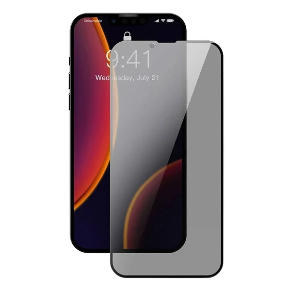 Захисне скло-антишпигун Baseus Full Glass 0.3mm для iPhone 13 mini (2 шт.) у Рівному